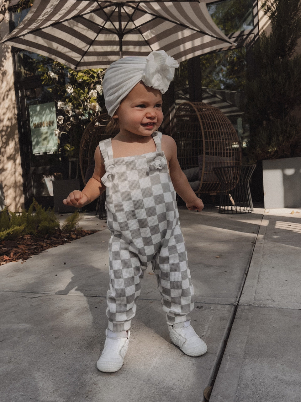 Ziggy Checkered Romper - Barely Tamed